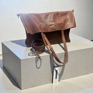 MADE IN ITALY Brown Leather Tote Bag